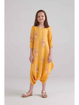 Pasha India - Amber Yellow Dhoti Jumpsuit Kids
