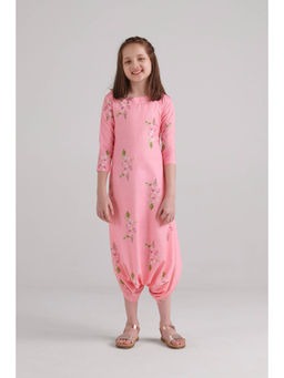 Pasha India - Taffy Pink Dhoti Jumpsuit Kids