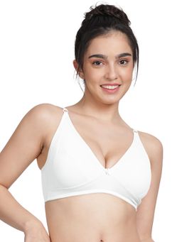Shyaway - Women White Non Padded Everyday Plunge Bra