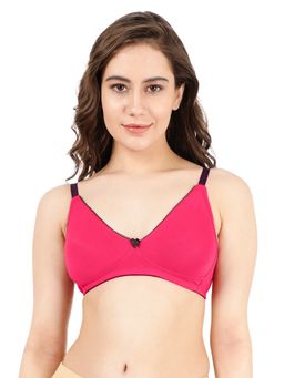 Shyaway - Women Fuschia Pink Non Padded Wirefree Everyday Plunge Bra