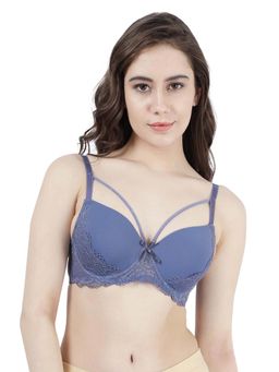 Shyaway - Women Azurine Blue Strappy Neckline Padded Wired Bra
