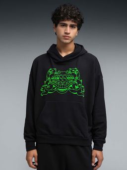 Puma - Black Printed Regular Hoodie