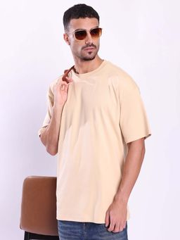 Bene Kleed - Beige Solid Regular T-shirt