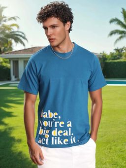Bene Kleed - Blue Typography Regular T-shirt