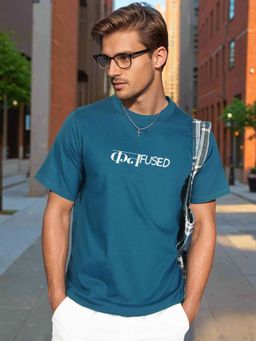 Bene Kleed - Teal Typography Regular T-shirt
