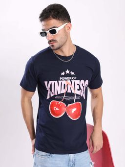 Bene Kleed - Navy Blue Printed Regular T-shirt
