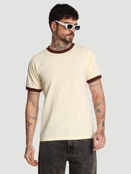 Bene Kleed - Off White Solid Regular T-shirt