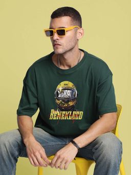 Bene Kleed - Green Printed Regular T-shirt
