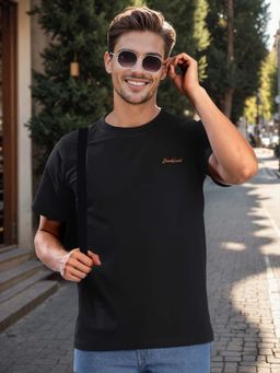 Bene Kleed - Black Solid Oversized T-shirt