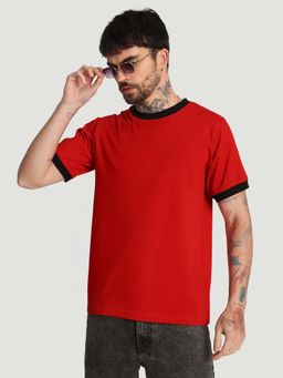 Bene Kleed - Red Solid Oversized T-shirt