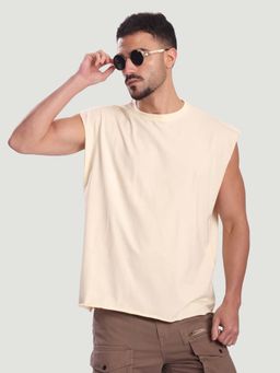 Bene Kleed - Navy Blue Solid Regular Tank T-shirt