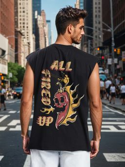 Bene Kleed - Black Solid Oversized T-shirt