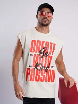 Bene Kleed - White Typography Relaxed T-shirt