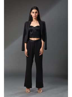 Zeefaa - Hawaiin Crepe Flared Trousers