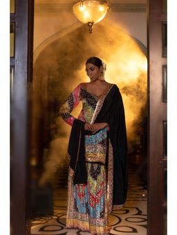 Tussya by Shreya - Manah Multi-Color Kurta with Sharara and Dupatta (Set of 3)