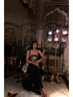 Tussya by Shreya - Yuvati Multi-Color Top with Palazzo (Set of 2)