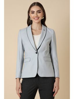 Allen Solly - Women Grey Regular Fit Blazer