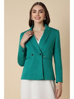 Allen Solly - Women Green Regular Fit Blazer