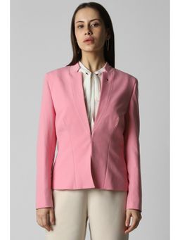 Van Heusen - Women Pink Solid Blazer