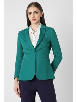 Van Heusen - Women Green Solid Blazer
