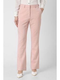 Van Heusen - Women Pink Textured Formal Regular Fit Trouser