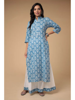 Zari Jaipur - Cotton Woven Unstitched Kurta and Bottom (Set of 2)