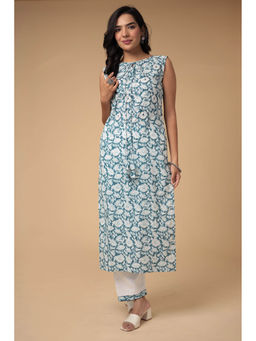 Zari Jaipur - Cotton Woven Unstitched Fabric Kurta and Bottom (Set of 2)