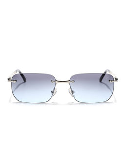 Voyage - Unisex Grey Lens Rimless Polarized Rectangle Sunglasses- 5G193 (52)