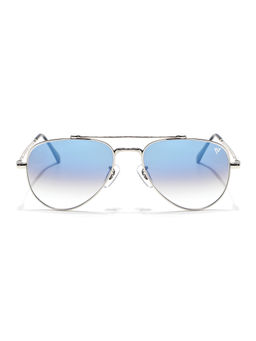 Voyage - Unisex Blue Lens Aviator Polarized Sunglasses- V3625 (55)