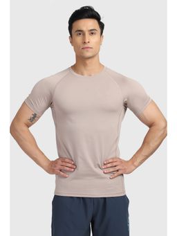 FUAARK - Sculpt Sports and Gym T-Shirt for Men (Beige)