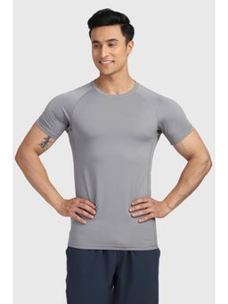 FUAARK - Sculpt Sports and Gym T-Shirt for Men (Light Grey)
