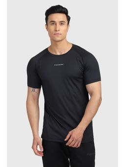 FUAARK - Sleek Sports and Gym T-Shirt for Men Black with Logo Print