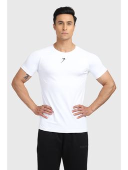FUAARK - Sleek Sports and Gym T-Shirt for Men White with Logo Print