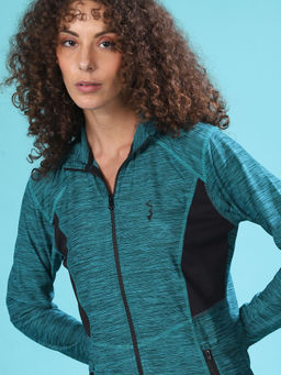 Campus Sutra - Green Women Solid Women Sports Jacket