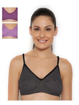 Floret - Pack Of 3 Printed T Shirt Bra - Multi-Color