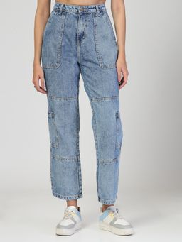 Style Quotient - Women Blue Relaxed Fit High Rise Jeans