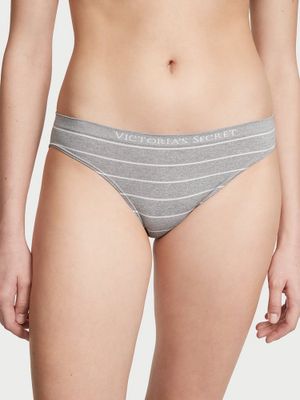 Buy Victoria's Secret Grey Stripes Brief Panty (S) Online