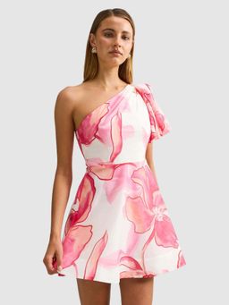 Forever New - White Floral One Shoulder Dress