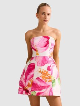 Forever New - Multi-Color Printed Strapless/Tube Dress