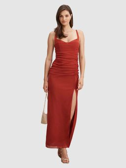Forever New - Red Solid/Plain Shoulder Straps Dress