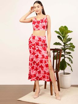 STREET 9 - Multi-Color Floral Cowl Neck Co-Ord Sets