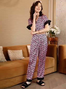 STREET 9 - Purple Printed Collar Neck Co-Ord Set