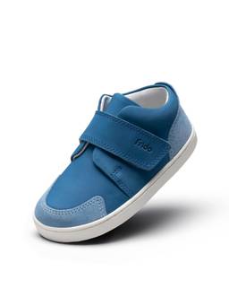 Frido - Kids Barefoot Leather Sneakers-Blue