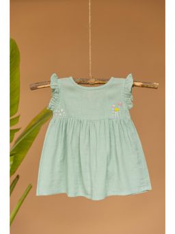 Mamarill - Blue Cotton Sleeveless Dress