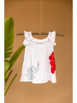 Mamarill - White Cotton Sleeveless Dress