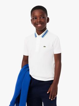 Lacoste - White Cotton Half Sleeves Polo T-Shirt