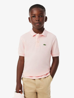 Lacoste - Pink Cotton Half Sleeves Polo T-Shirt