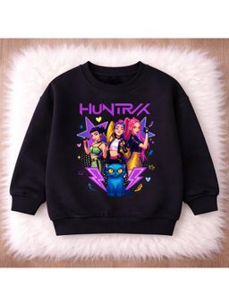 Googo Gaaga - Black Cotton Full Sleeves Sweatshirt