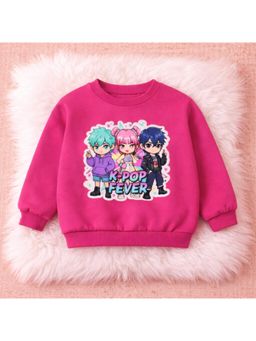 Googo Gaaga - Pink Cotton Full Sleeves Sweatshirt