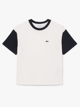 Lacoste - White Cotton Half Sleeves T-Shirt